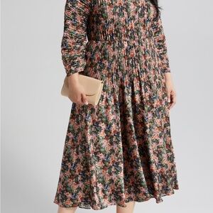 Vince Wild Primrose Long
Sleeve Midi Dress Nordstrom 1x